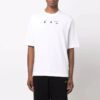 Off-White Herr FW21 Logo Rundhalsad Bomullskortärmad Löstsittande Vit T-shirt