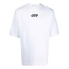 Off-White Herr FW21 Logo Rundhalsad Kortärmad Löst Sittande Vit T-shirt