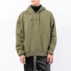 Off-White Herr FW21 Logotryck Långärmad Loose Fit Grön