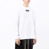 Off-White Herr FW21 Logotryck Långärmad Löst sittande Vit