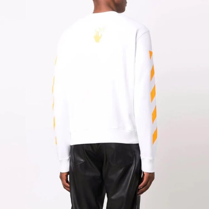 Off-White Herr FW21 Målad Rundhalsad Vanlig version Vit