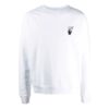 Off-White Herr FW21 Målningsmönster Rund hals Långärmad Vit