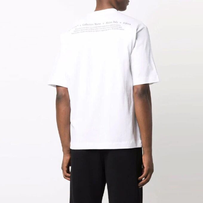 Off-White Herr FW21 Mönstrad Rundhalsad Kortärmad Vit T-shirt