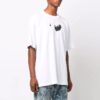 Off-White Herr FW21 Rundhalsad T-shirt med pilmönster, kortärmad, lös passform, vit