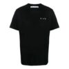 Off-White Herr FW21 T-shirt med bröstlogotyp, rund hals och korta Shorts, svart