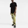 Off-White Herr FW21 T-shirt med bröstlogotyp, rund hals och korta Shorts, svart