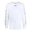Off-White Herr FW21 T-shirt med gummiband, långärmad, slim fit, vit