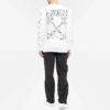 Off-White Herr FW21 T-shirt med gummiband, långärmad, slim fit, vit