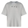Off-White Herr FW21 T-shirt med logotryck, korta ärmar och lös passform, grå