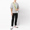 Off-White Herr FW21 T-shirt med logotryck, korta ärmar och lös passform, grå