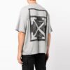 Off-White Herr FW21 T-shirt med logotryck, korta ärmar och lös passform, grå