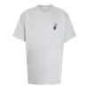 Off-White Herr FW21 T-shirt med logotryck, rund hals, korta ärmar och lös passform i grått