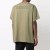 Off-White Herr FW21 T-shirt med tryck, rund hals, korta ärmar och lös passform, grön