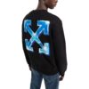 Off-White Herr FW22 Alfabet-logotryck Rund hals Långärmad version Svart