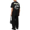Off-White Herr FW22 Alfabet-logotypmönster Rund hals Kortärmad Löst sittande Svart T-shirt