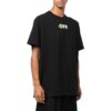 Off-White Herr FW22 Alfabet-logotypmönster Rund hals Kortärmad Löst sittande Svart T-shirt