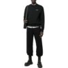 Off-White Herr FW22 Enfärgad med logotryck Rund hals Långärmad version Svart