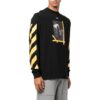 Off-White Herr FW22 enfärgad rundhalsad T-shirt med tryck och långa ärmar i svart