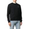 Off-White Herr FW22 enfärgad T-shirt med logotryck, rund hals och långa ärmar, svart