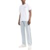 Off-White Herr FW22 enfärgad T-shirt med logotyp och bokstavstryck, rund hals och korta ärmar, vit