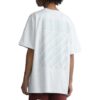 Off-White Herr FW22 enfärgad T-shirt med tryck på ryggen, rund hals och korta ärmar
