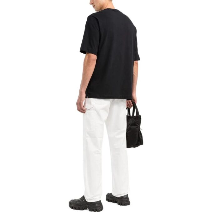 Off-White Herr FW22 Logo Printing Round Neck Short Sleeve Black T-Shirt