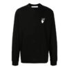 Off-White Herr FW22 Logo Rundhalsad Långärmad Version Svart