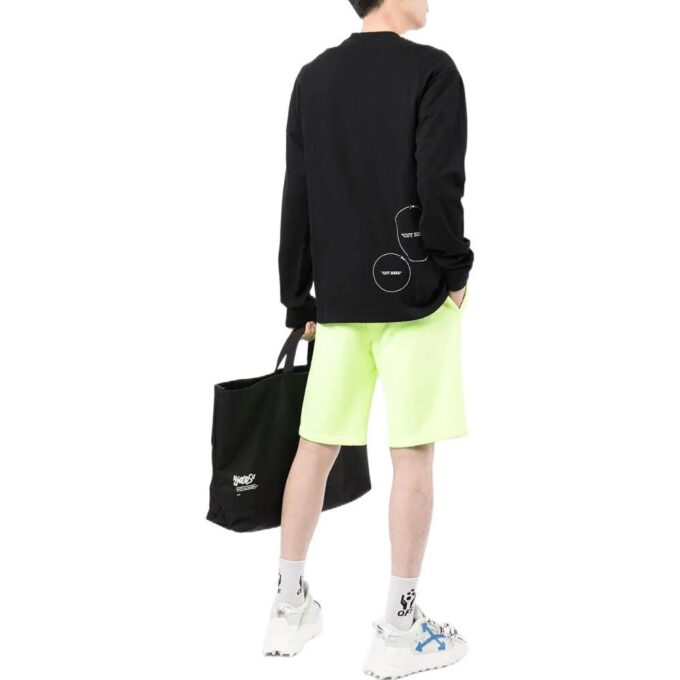 Off-White Herr FW22 Logo Rundhalsad Långärmad Version Svart