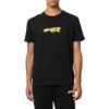 Off-White Herr FW22 Pil-logotyptryck Rund hals Kortärmad T-shirt med figursydd passform Svart