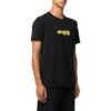 Off-White Herr FW22 Pil-logotyptryck Rund hals Kortärmad T-shirt med figursydd passform Svart