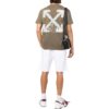 Off-White Herr FW22 Pilmönstertryck Rund hals Kortärmad Grön T-shirt