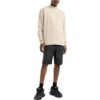 Off-White Herr FW22 T-shirt med alfabettryck, rund hals, långa ärmar och lös passform, krämvit