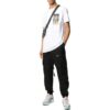Off-White Herr FW22 T-shirt med bokstavstryck, rund hals och korta Shorts, vit