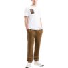 Off-White Herr FW22 T-shirt med karaktärstryck, rund hals och korta Shorts, vanlig version, vit