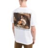 Off-White Herr FW22 T-shirt med karaktärstryck, rund hals och korta Shorts, vanlig version, vit