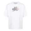 Off-White Herr FW22 T-shirt med logotryck, rund hals, korta ärmar och lös passform