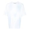 Off-White Herr FW22 T-shirt med logotryck, rund hals och korta ärmar, blåvit