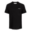 Off-White Herr FW22 T-shirt med logotryck, rund hals och korta Shorts, svart