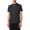 Off-White Herr FW22 T-shirt med logotryck, rund hals och korta Shorts, svart
