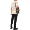 Off-White Herr FW22 T-shirt med tryck på ryggen, rund hals och korta ärmar, vanlig version, ljusbrun