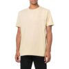 Off-White Herr FW22 T-shirt med tryck på ryggen, rund hals och korta ärmar, vanlig version, ljusbrun