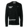 Off-White Herr Ice Man Rundhalsad Löstsittande Långärmad Svart T-shirt