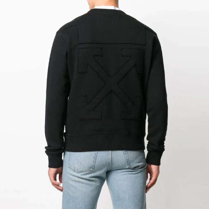 Off-White Herr Långärmad med alfabetmönster i svart, lös passform