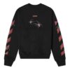 Off-White Herr Logo Spider-tryck Rund hals Långärmad Svart