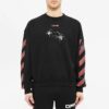 Off-White Herr Logo Spider-tryck Rund hals Långärmad Svart