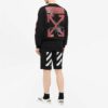 Off-White Herr Logo Spider-tryck Rund hals Långärmad Svart