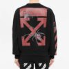 Off-White Herr Logo Spider-tryck Rund hals Långärmad Svart