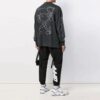Off-White Herr SS21 Arrow Logo Pattern Halv dragkedja Långärmad Löst sittande Mörkgrå T-shirt