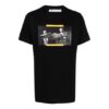 Off-White Herr SS21 Mönstrad kortärmad svart T-shirt
