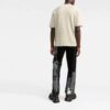 Off-White Herr SS21 T-shirt med logomönster, korta ärmar, lös passform, ljus khaki